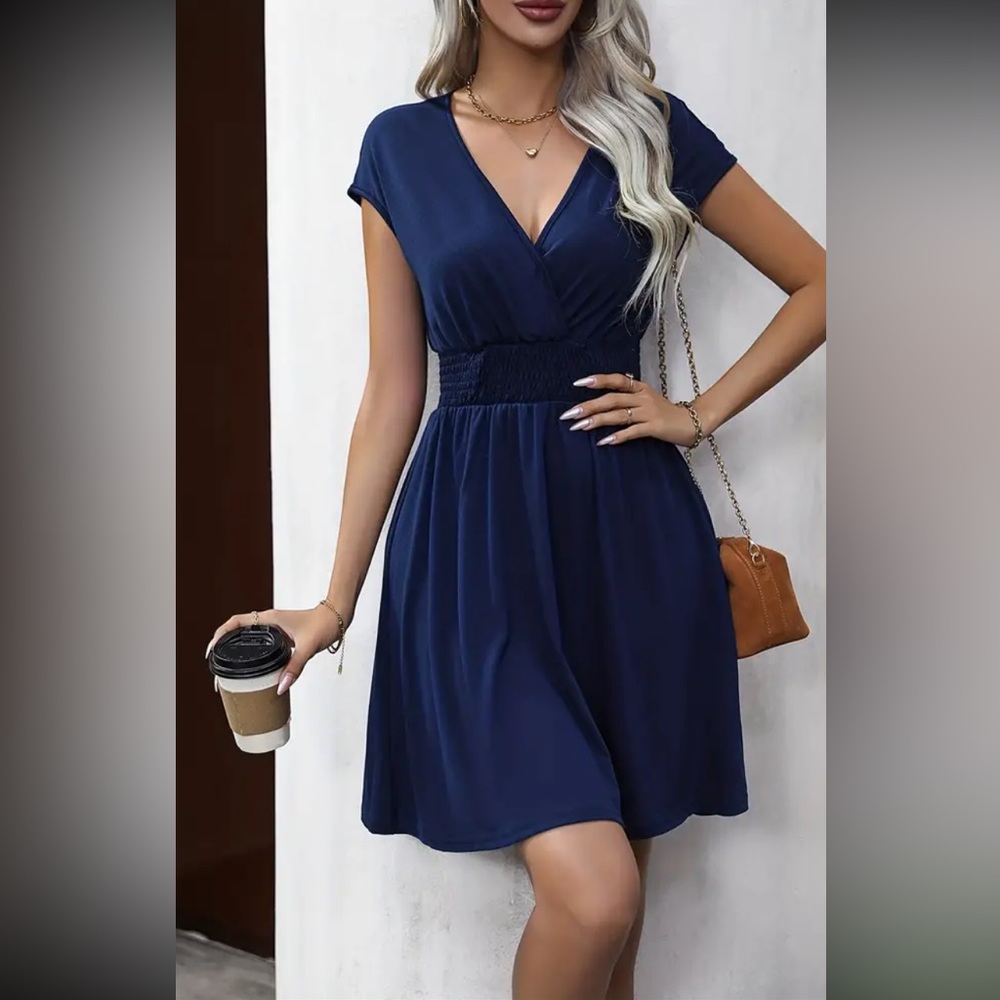 Blue Mid Length Casual dress 🌸🌸